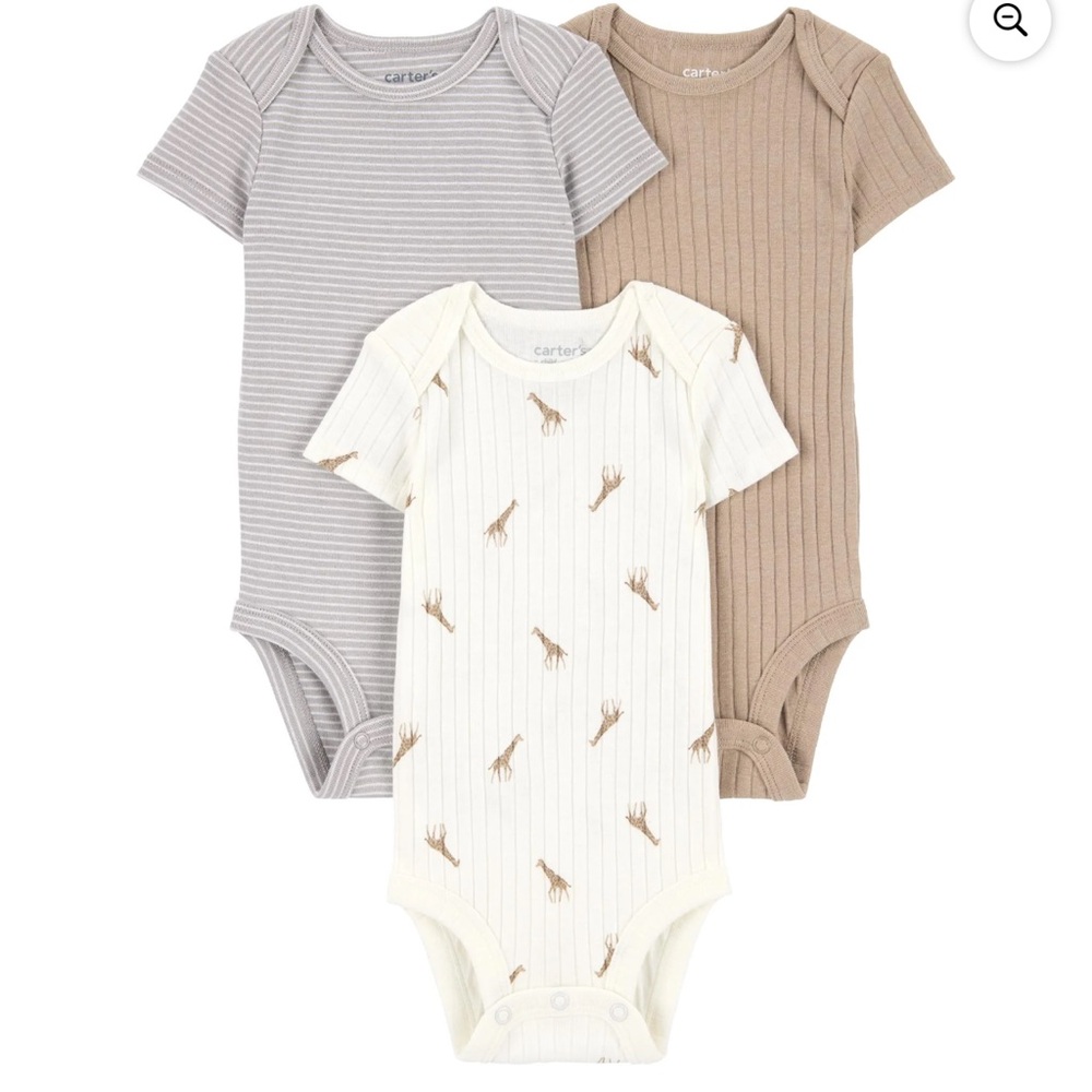 Carter's Child of Mine Baby Bodysuits, 3-Pack, Sizes 12 Months (13)